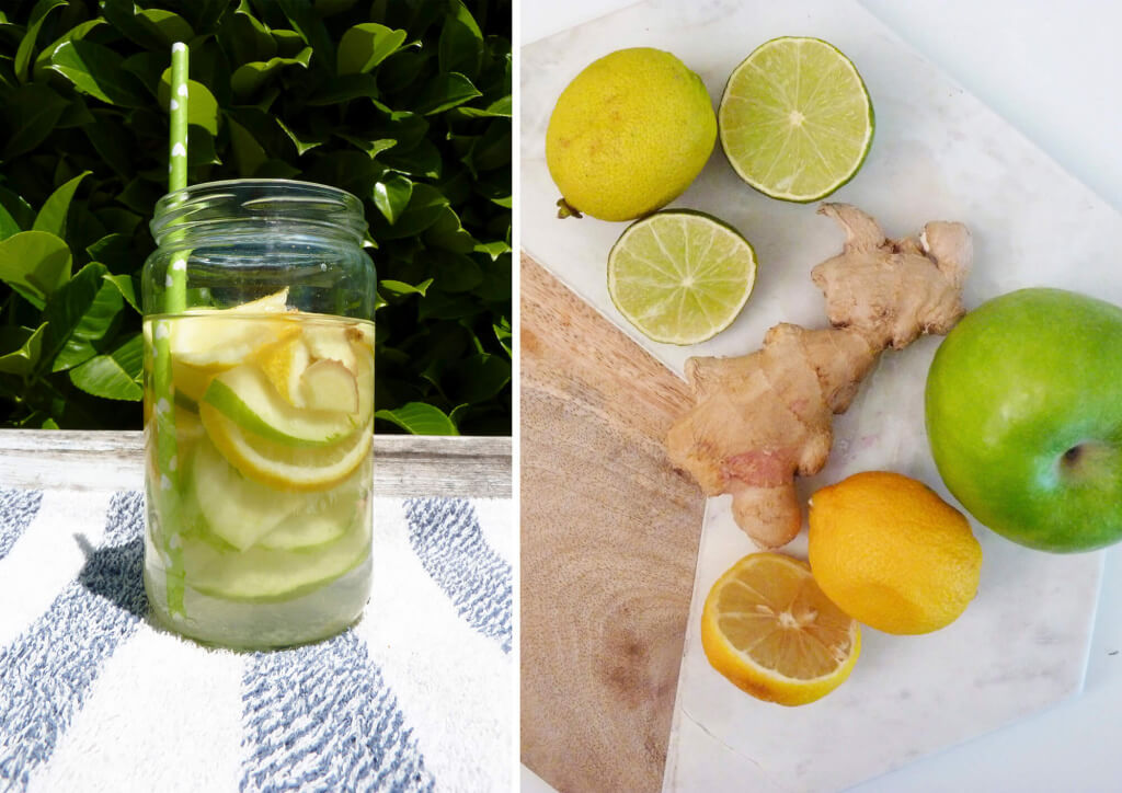 Refresco natural con jengibre