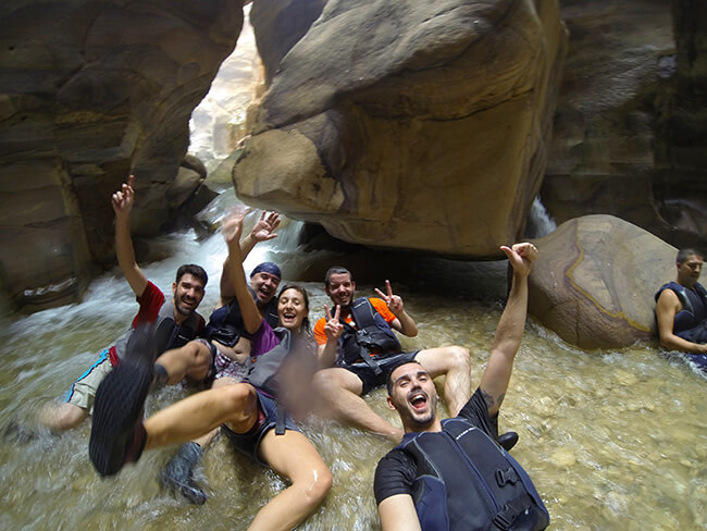 Barranquismo en Wadi Mujib
