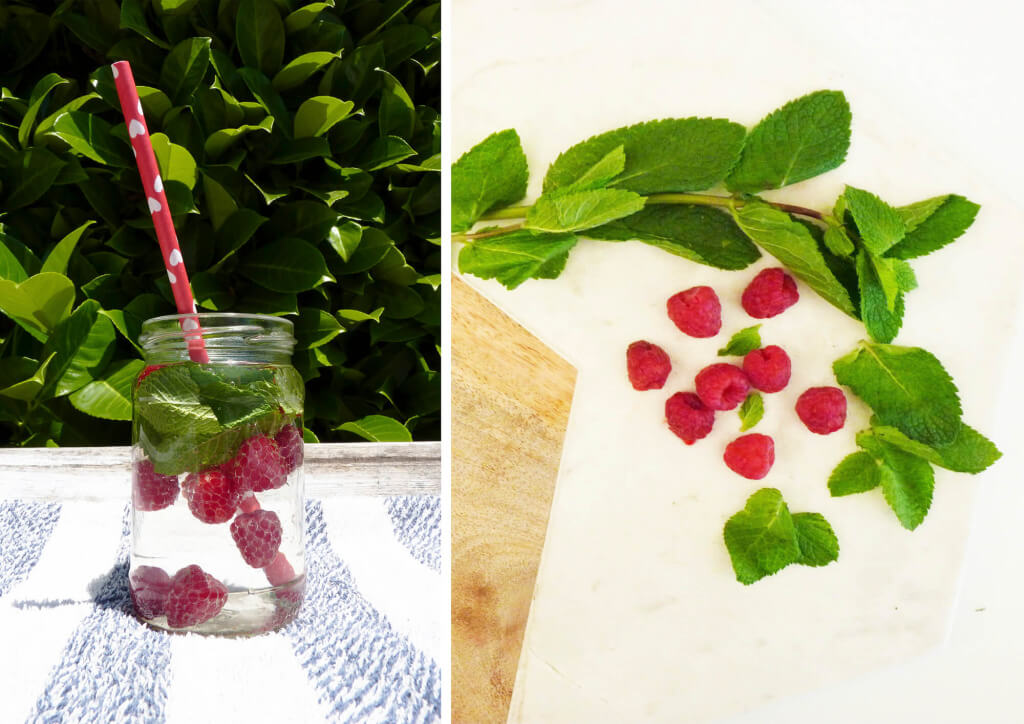 Refresco frambuesa y menta