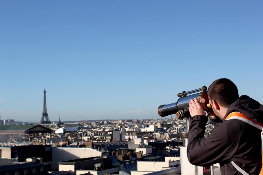 Ahorrar en París con el mirador gratis de la terraza de las Galerías Lafayette
