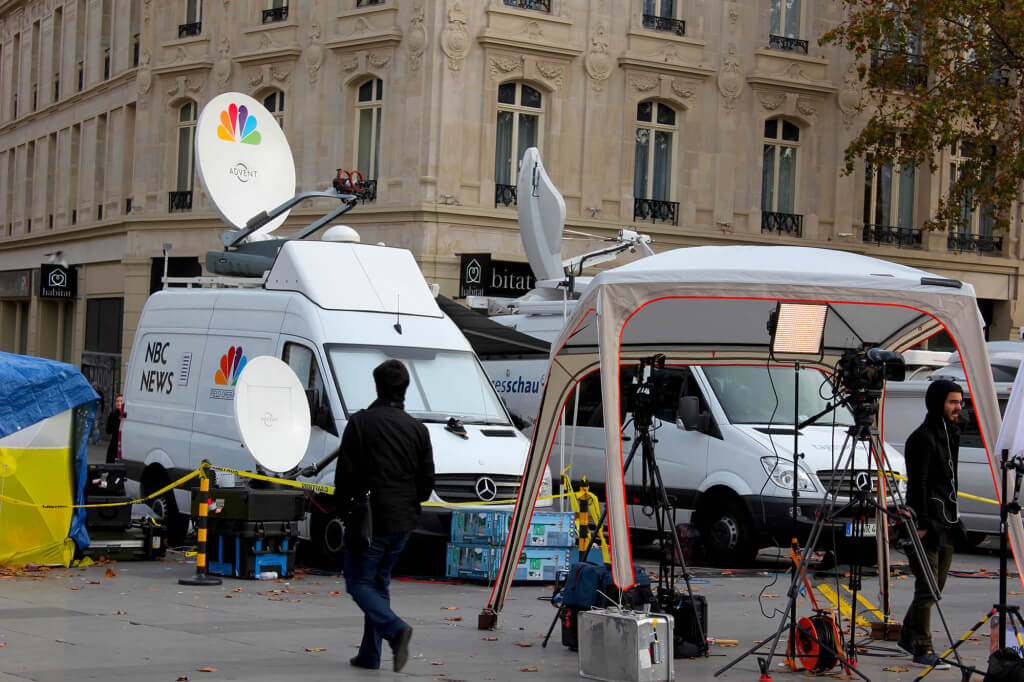 Televisiones en Plaza de la República