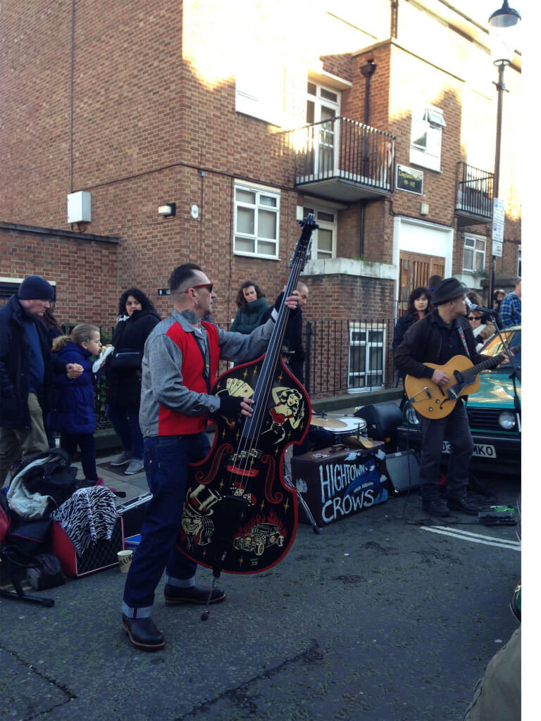 Musicos de calle Portobello
