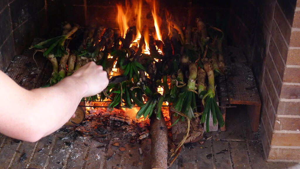 Calçots a la brasa